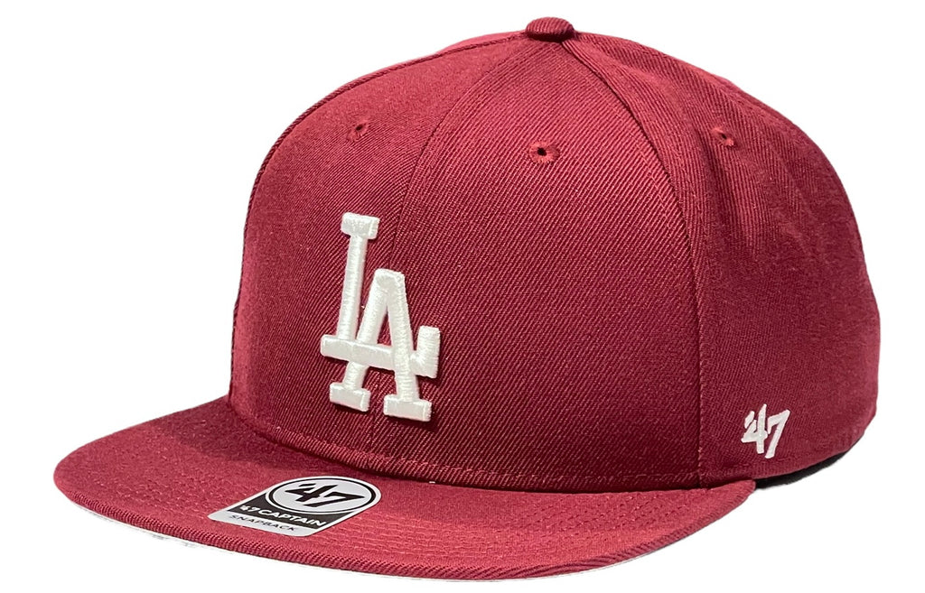 Los Angeles Dodgers 47 Brand No Shot Captain Snapback - Cardinal