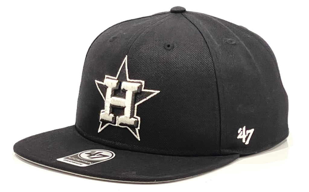 Houston Astros 47 Brand No Captain Snapback - Black & White