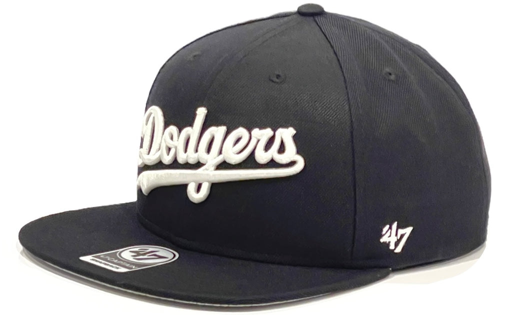 Los Angeles Dodgers Wordmark 47 Brand No Captain Snapback - Black & White
