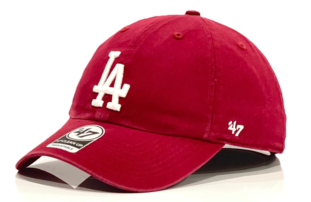 Los Angeles Dodgers 47 Brand Clean Up Cap - Cardinal