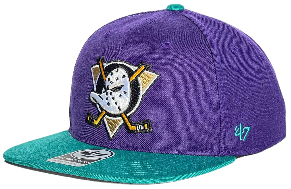 Anaheim Mighty Ducks No Captain 47 Brand Snapback - Purple / Teal