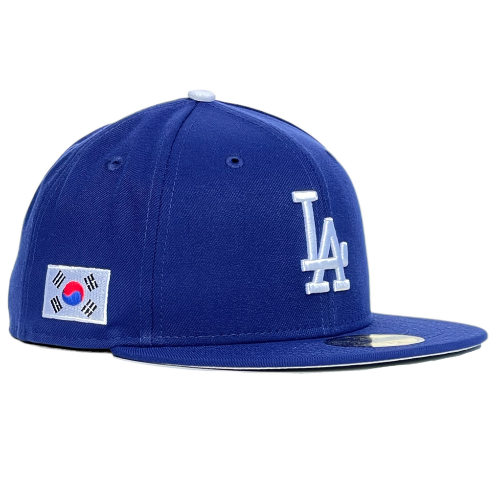 Los Angeles Dodgers Royal South Korean Flag Side Patch New Era 59Fifty Fitted