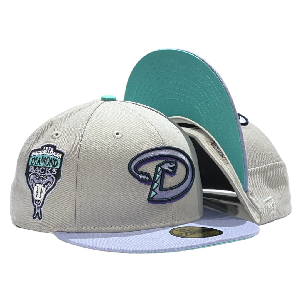 Arizona Diamondbacks "Pigeon Pack" New Era 59FIFTY Fitted Hat - Grey / Lavender