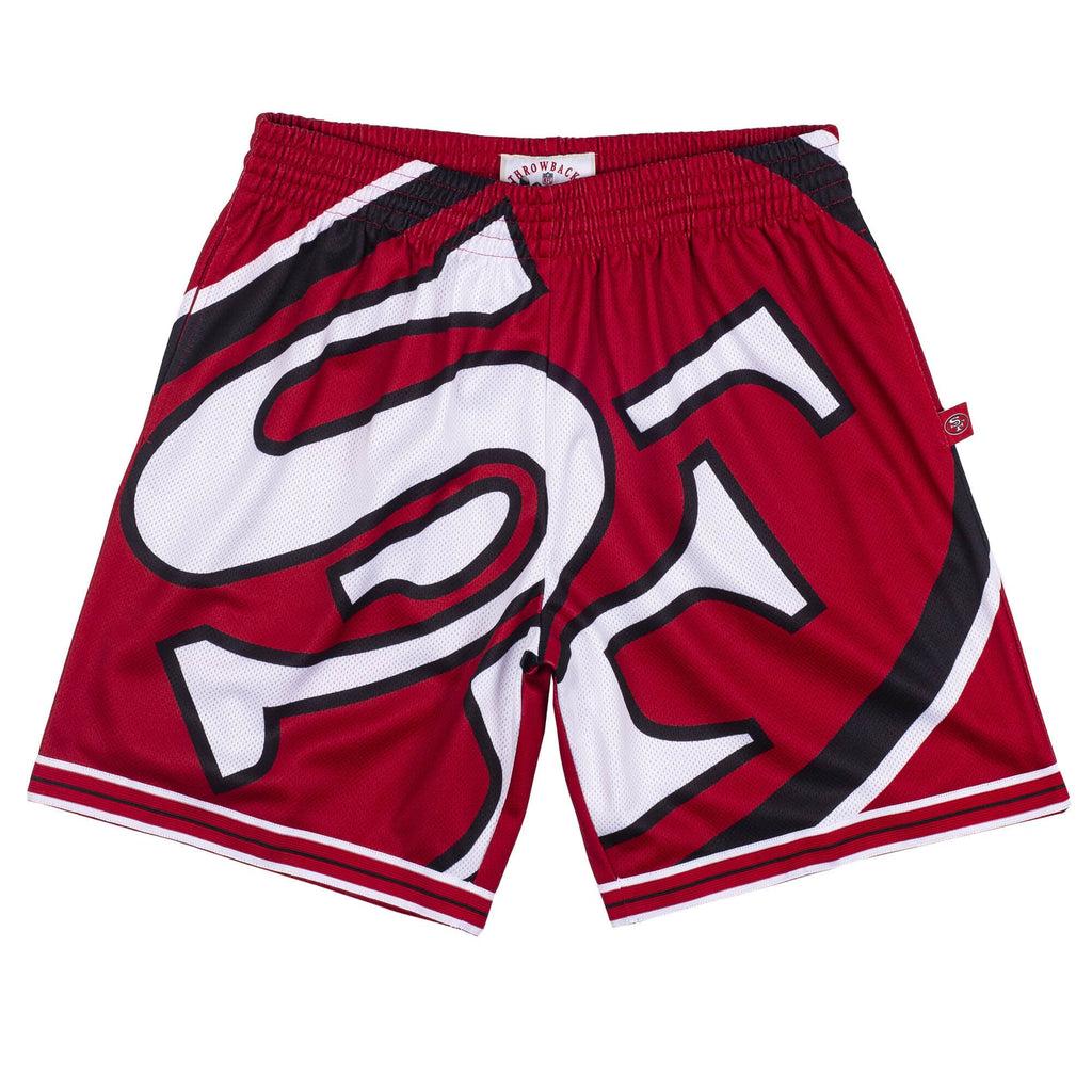 San Francisco 49ers Big Face 2.0 Mitchell & Ness Mesh Shorts - Red
