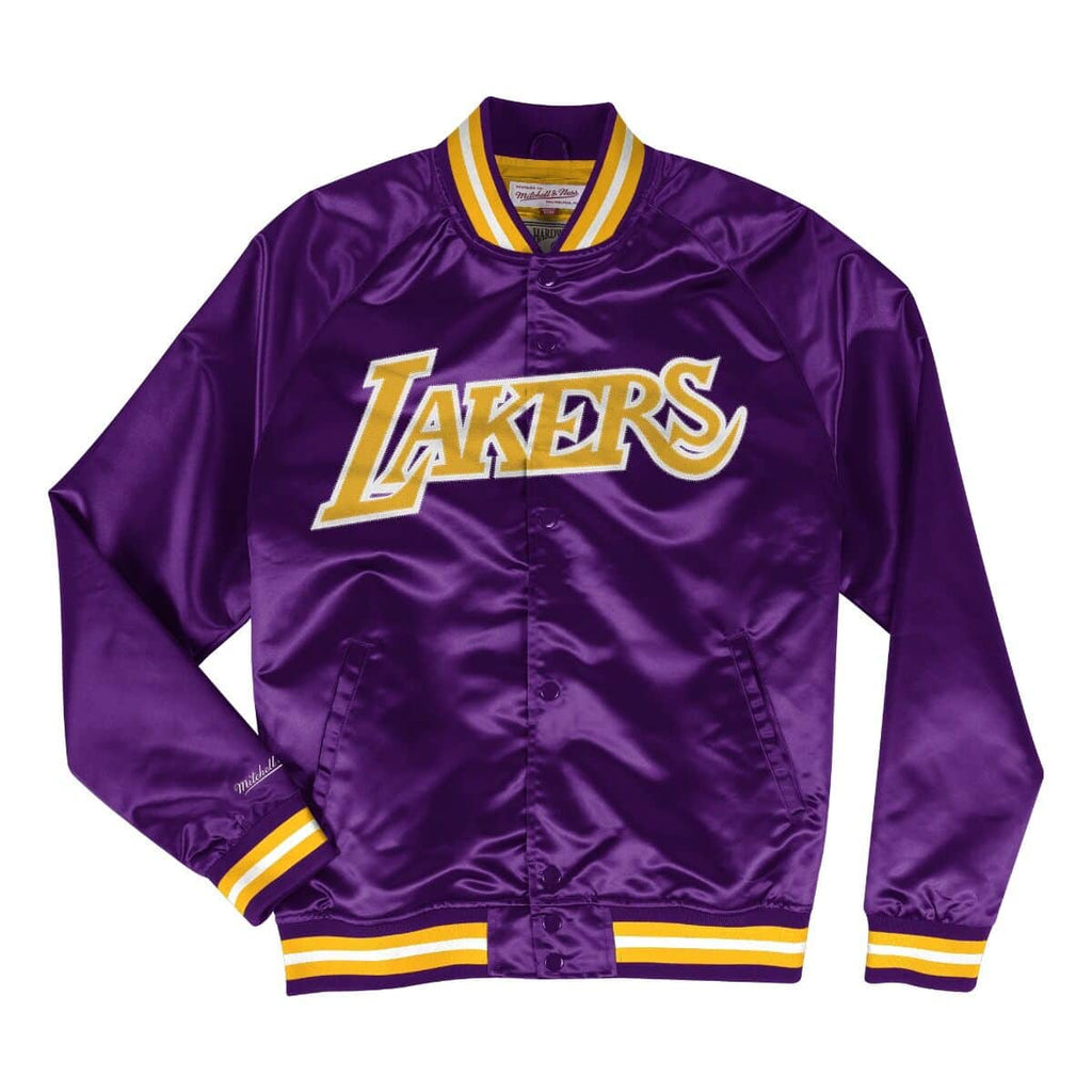 Los Angeles Lakers Mitchell & Ness Lightweight Satin Jacket - Purple